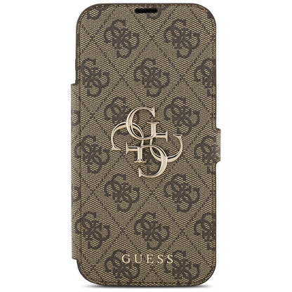 Калъф за Apple iPhone 17 Pro, Guess, 4G Metal Logo, Кафяв
