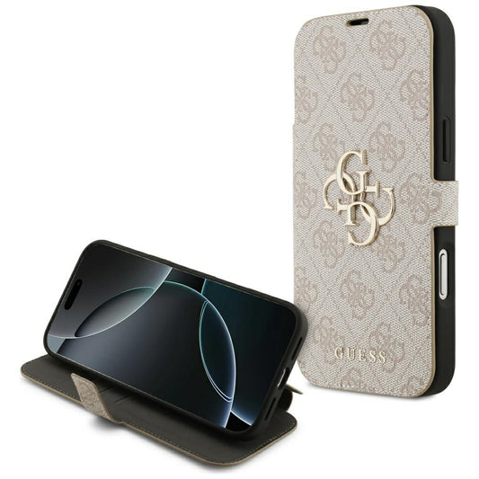 Калъф за Apple iPhone 17 Pro, Guess, 4G Metal Logo, Розов