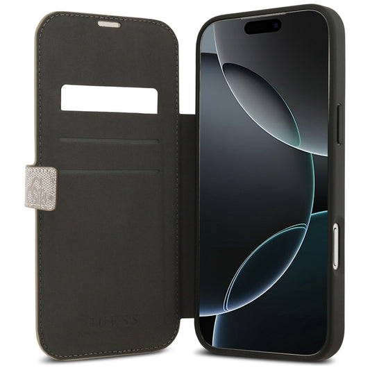 Калъф за Apple iPhone 17 Pro, Guess, 4G Metal Logo, Розов