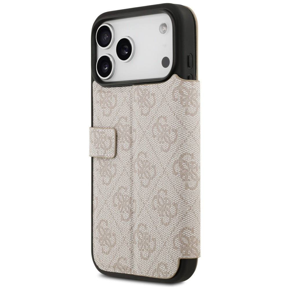 Калъф за Apple iPhone 17 Pro, Guess, 4G Metal Logo, Розов
