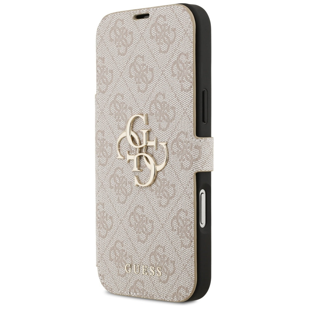 Калъф за Apple iPhone 17 Pro, Guess, 4G Metal Logo, Розов