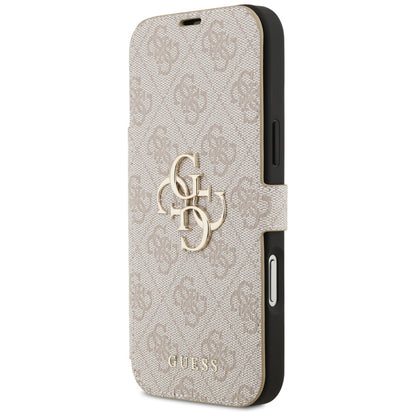 Калъф за Apple iPhone 17 Pro, Guess, 4G Metal Logo, Розов