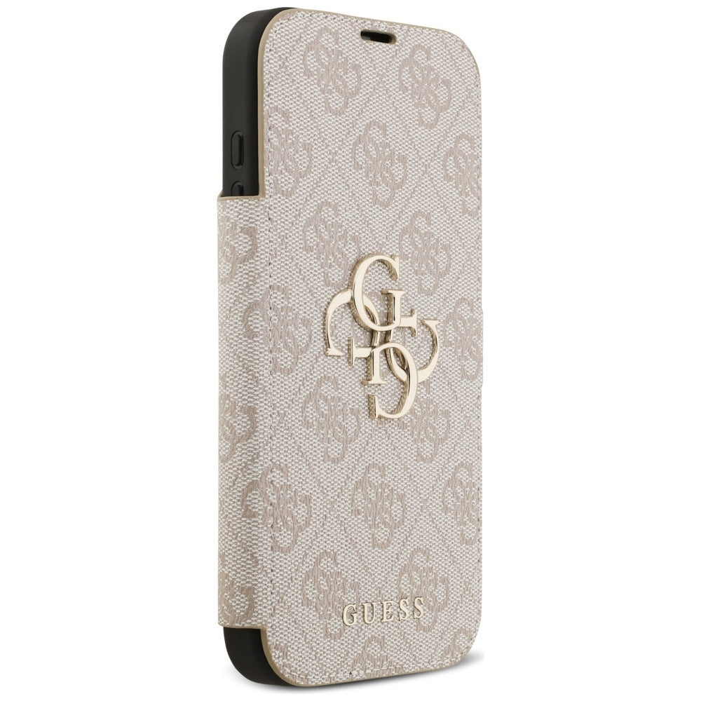 Калъф за Apple iPhone 17 Pro, Guess, 4G Metal Logo, Розов