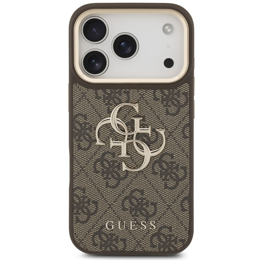 Калъф за Apple iPhone 17 Pro, Guess, Big 4G Classic Logo with Big Strap, Кафяв