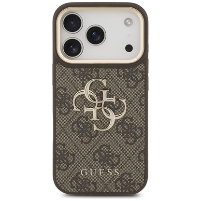 Калъф за Apple iPhone 17 Pro, Guess, Big 4G Classic Logo with Big Strap, Кафяв