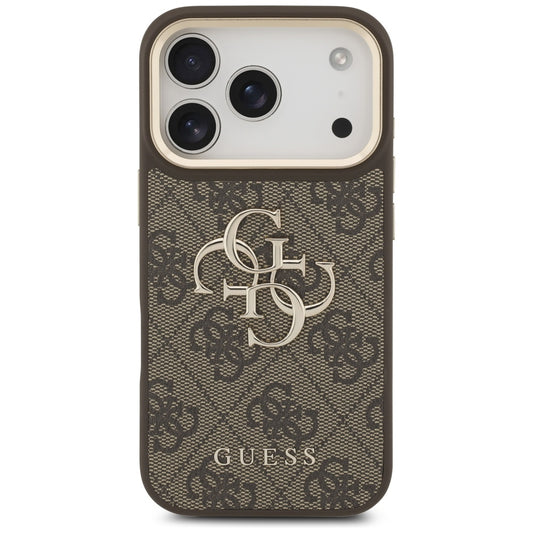Калъф за Apple iPhone 17 Pro, Guess, Big 4G Classic Logo with Big Strap, Кафяв
