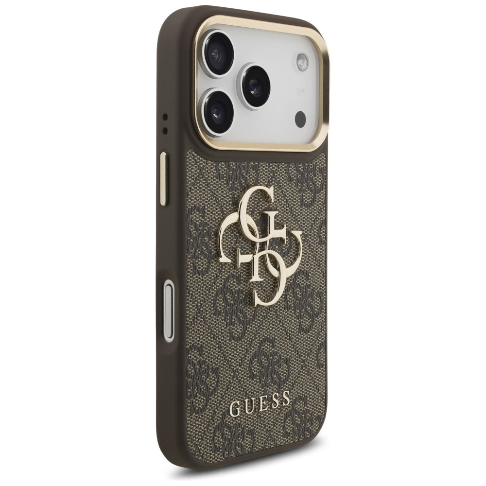 Калъф за Apple iPhone 17 Pro, Guess, Big 4G Classic Logo with Big Strap, Кафяв