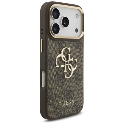 Калъф за Apple iPhone 17 Pro, Guess, Big 4G Classic Logo with Big Strap, Кафяв