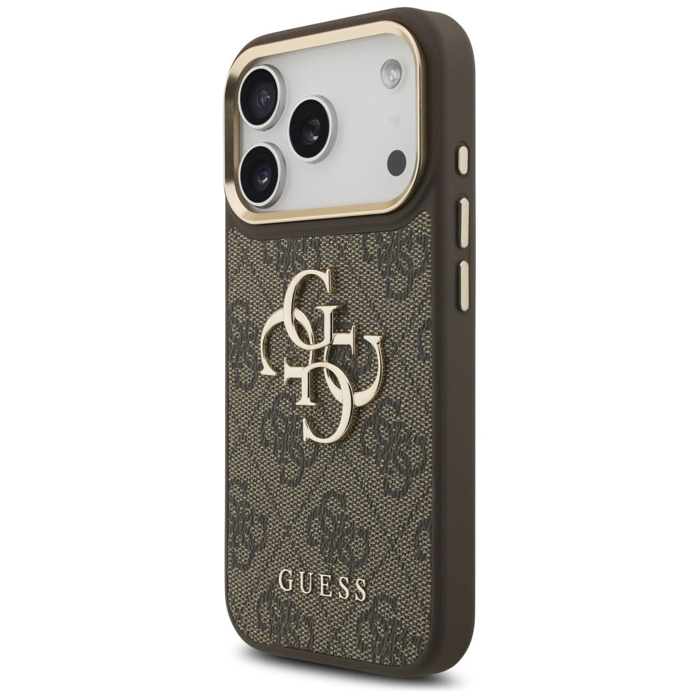 Калъф за Apple iPhone 17 Pro, Guess, Big 4G Classic Logo with Big Strap, Кафяв