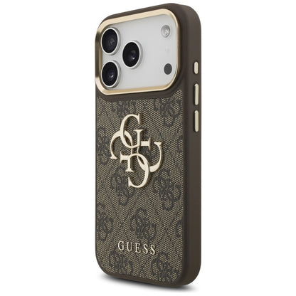Калъф за Apple iPhone 17 Pro, Guess, Big 4G Classic Logo with Big Strap, Кафяв