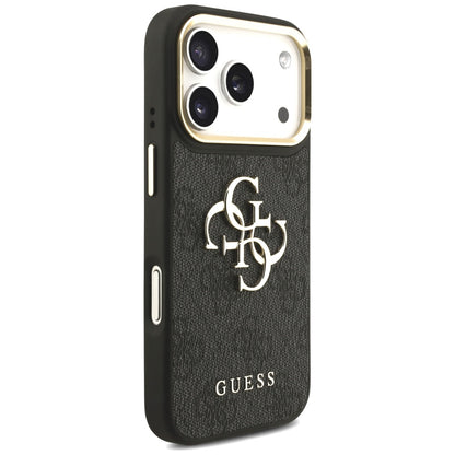 Калъф за Apple iPhone 17 Pro, Guess, Big 4G Classic Logo with Big Strap, Черен