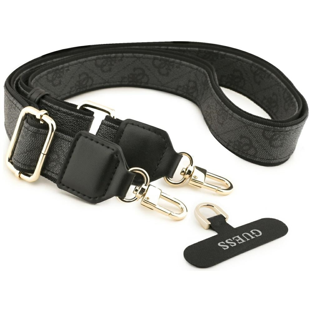 Калъф за Apple iPhone 17 Pro, Guess, Big 4G Classic Logo with Big Strap, Черен