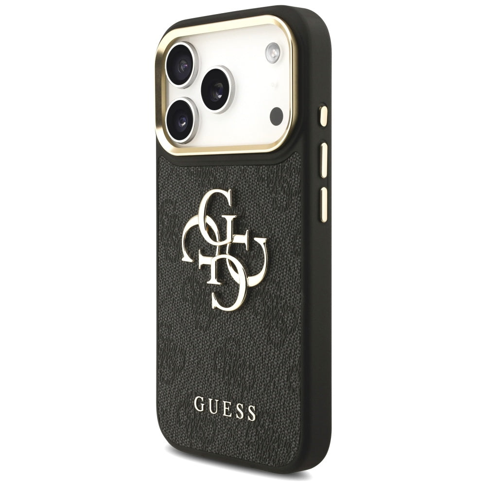 Калъф за Apple iPhone 17 Pro, Guess, Big 4G Classic Logo with Big Strap, Черен