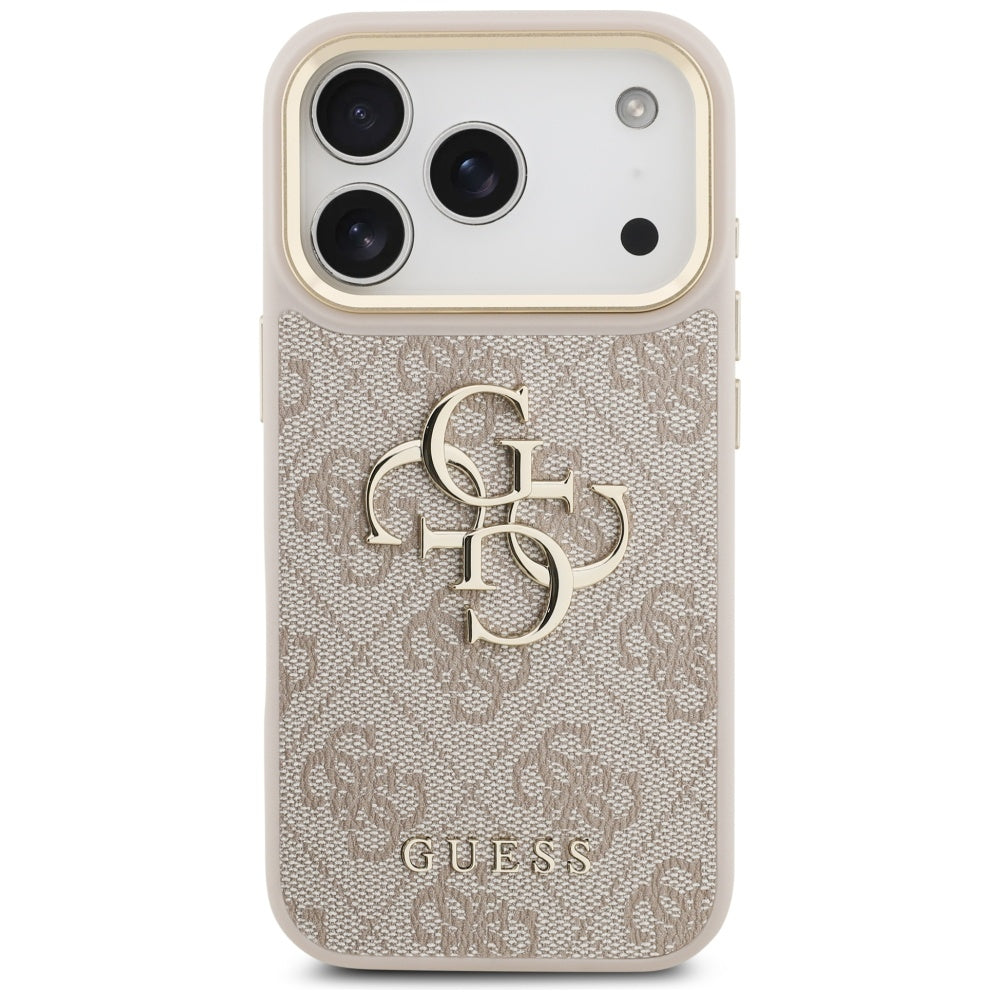 Калъф за Apple iPhone 17 Pro, Guess, Big 4G Classic Logo with Big Strap, Розов