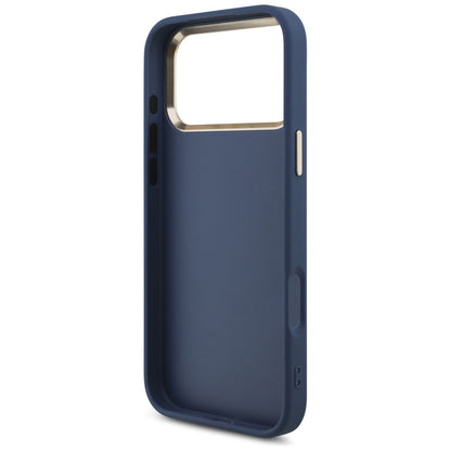 Калъф за Apple iPhone 17 Pro, Guess, Big 4G Logo Classic, Златисто-син