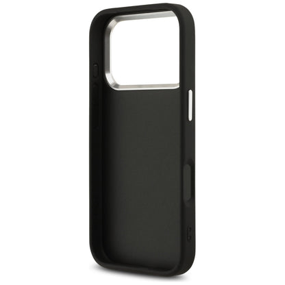 Калъф за Apple iPhone 17 Pro, Guess, Big 4G Logo Classic, Черен Сребрист
