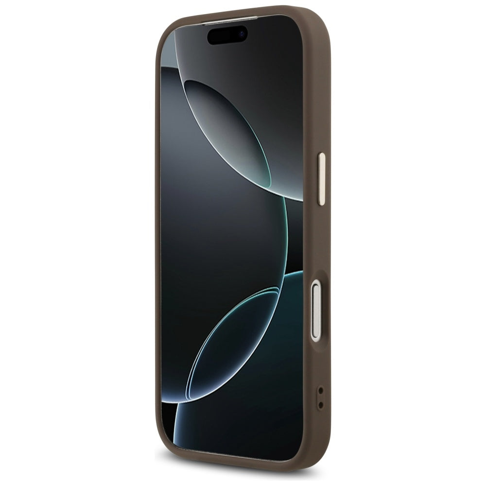 Калъф за Apple iPhone 17 Pro, Guess, Big 4G Logo Classic, Златисто-кафяв