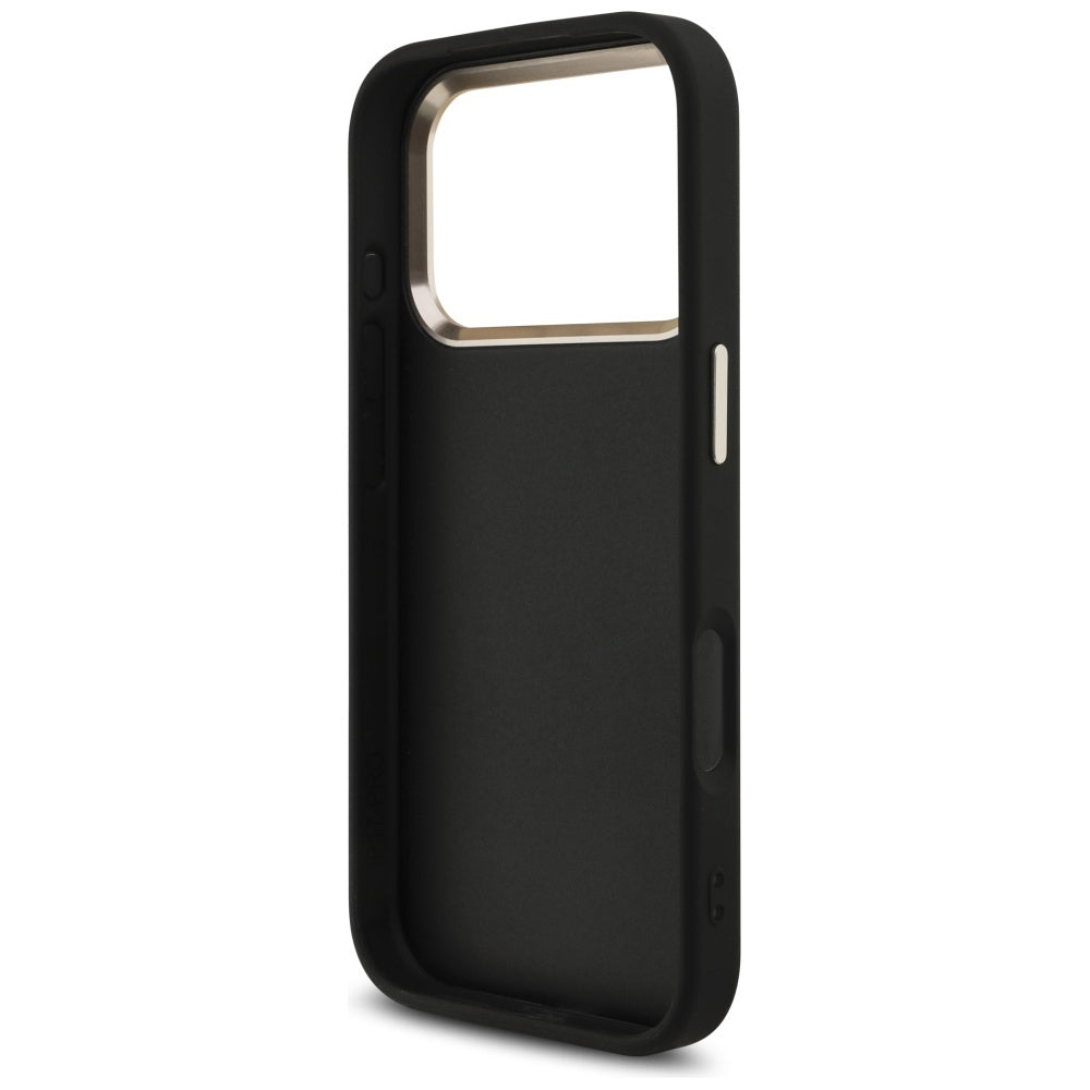 Калъф за Apple iPhone 17 Pro, Guess, Big 4G Logo Classic, Черно Златист