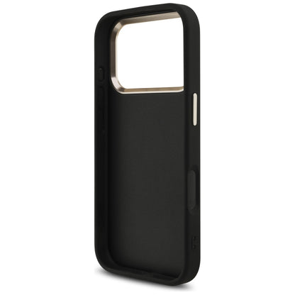 Калъф за Apple iPhone 17 Pro, Guess, Big 4G Logo Classic, Черно Златист
