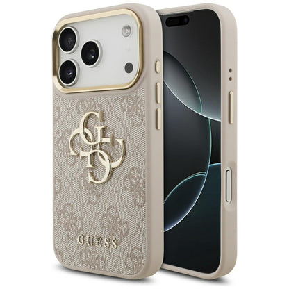 Калъф за Apple iPhone 17 Pro, Guess, Big 4G Logo Classic, Розово Злато