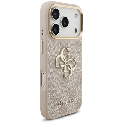 Калъф за Apple iPhone 17 Pro, Guess, Big 4G Logo Classic, Розово Злато