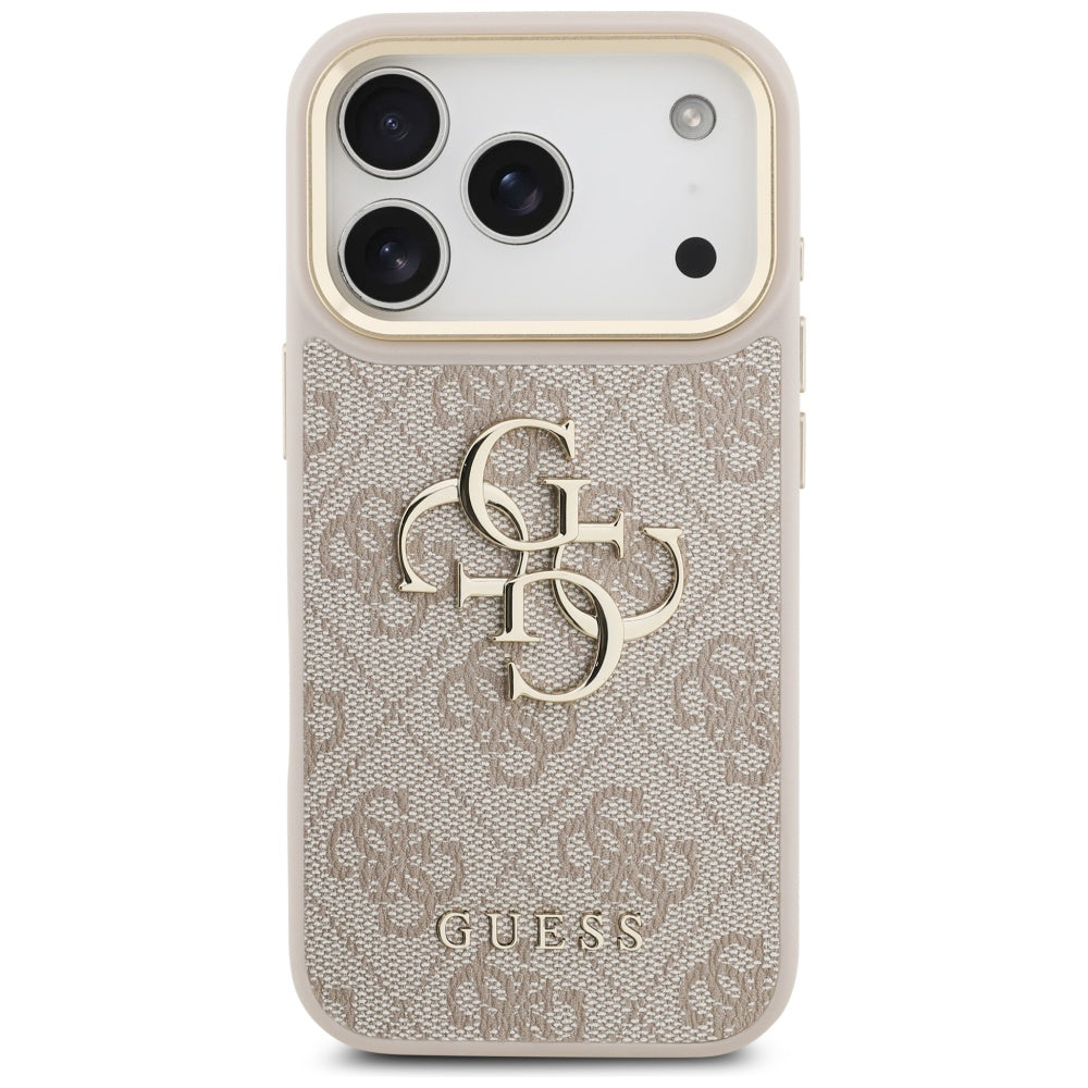 Калъф за Apple iPhone 17 Pro, Guess, Big 4G Logo Classic, Розово Злато