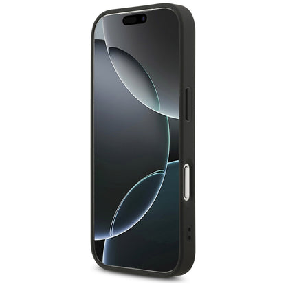 Калъф за Apple iPhone 17 Pro, Guess, Fixed Glitter Big 4G, Черен