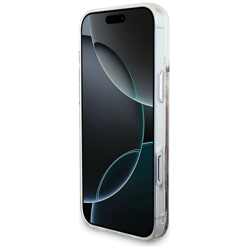 Калъф за Apple iPhone 17 Pro, Guess, Liquid Glitter Charms, Златист