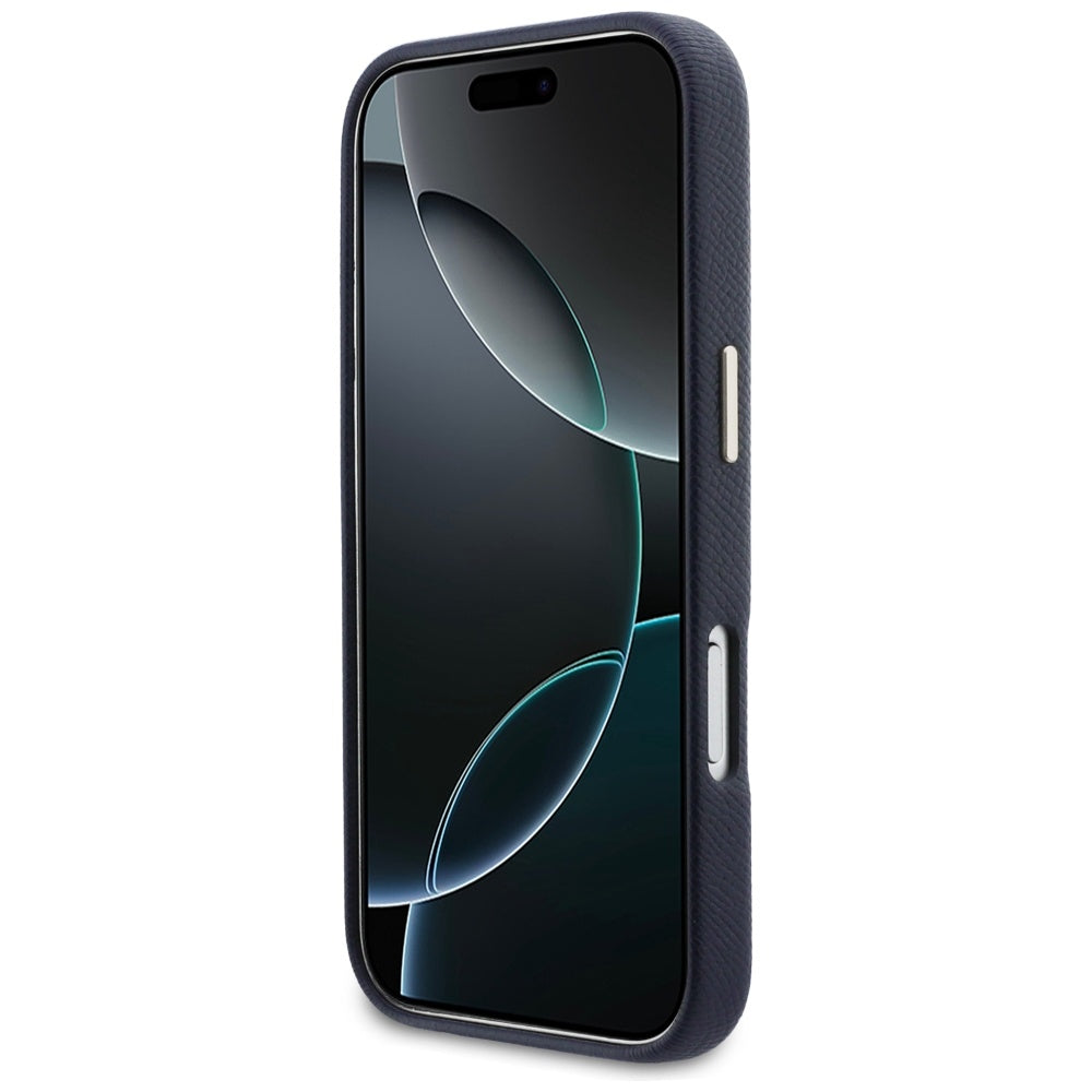 Калъф за Apple iPhone 17 Pro, Guess, Resin Logo, Син