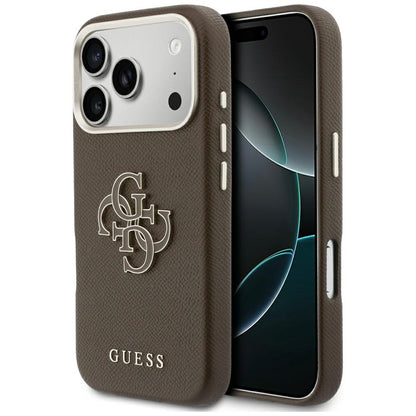 Калъф за Apple iPhone 17 Pro, GUESS, Resin Logo, Кафяв