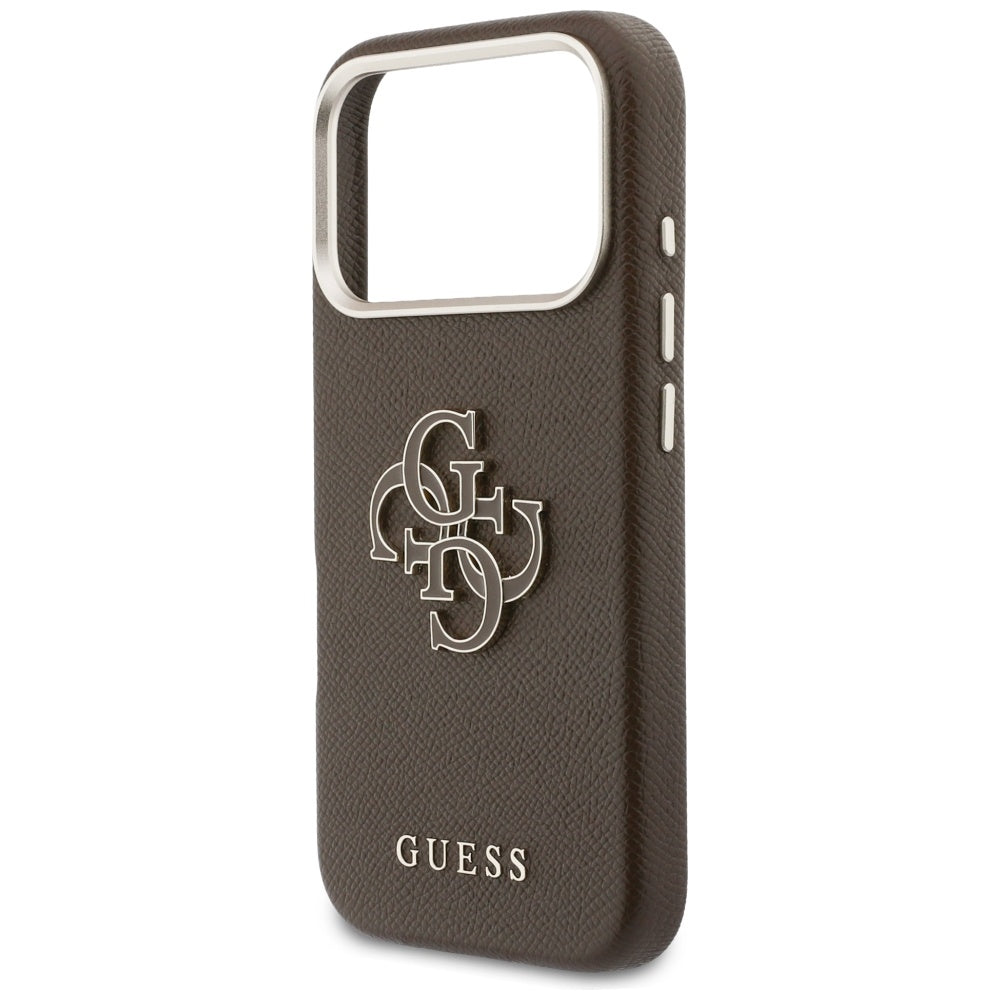 Калъф за Apple iPhone 17 Pro, GUESS, Resin Logo, Кафяв