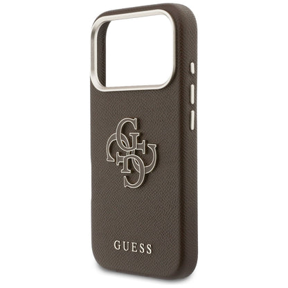 Калъф за Apple iPhone 17 Pro, GUESS, Resin Logo, Кафяв