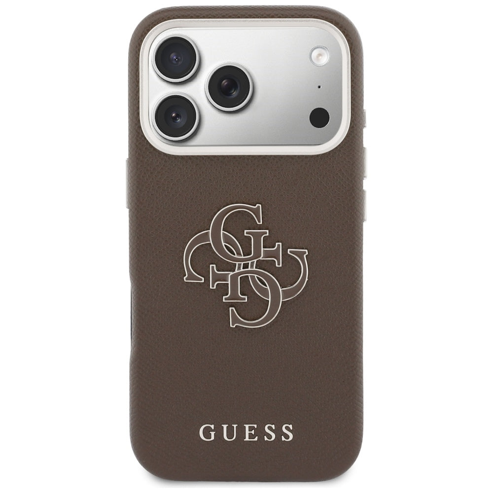 Калъф за Apple iPhone 17 Pro, GUESS, Resin Logo, Кафяв