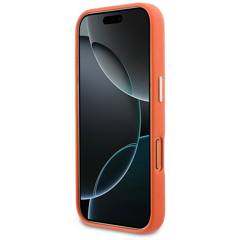 Калъф за Apple iPhone 17 Pro, Guess, Resin Logo, Оранжев