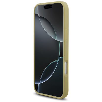 Калъф за Apple iPhone 17 Pro, Guess, Rhinestone Triangle Logo, Златист
