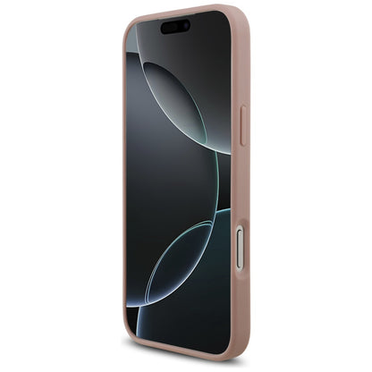 Калъф за Apple iPhone 17 Pro, Guess, Rhinestone Triangle Logo, Розов