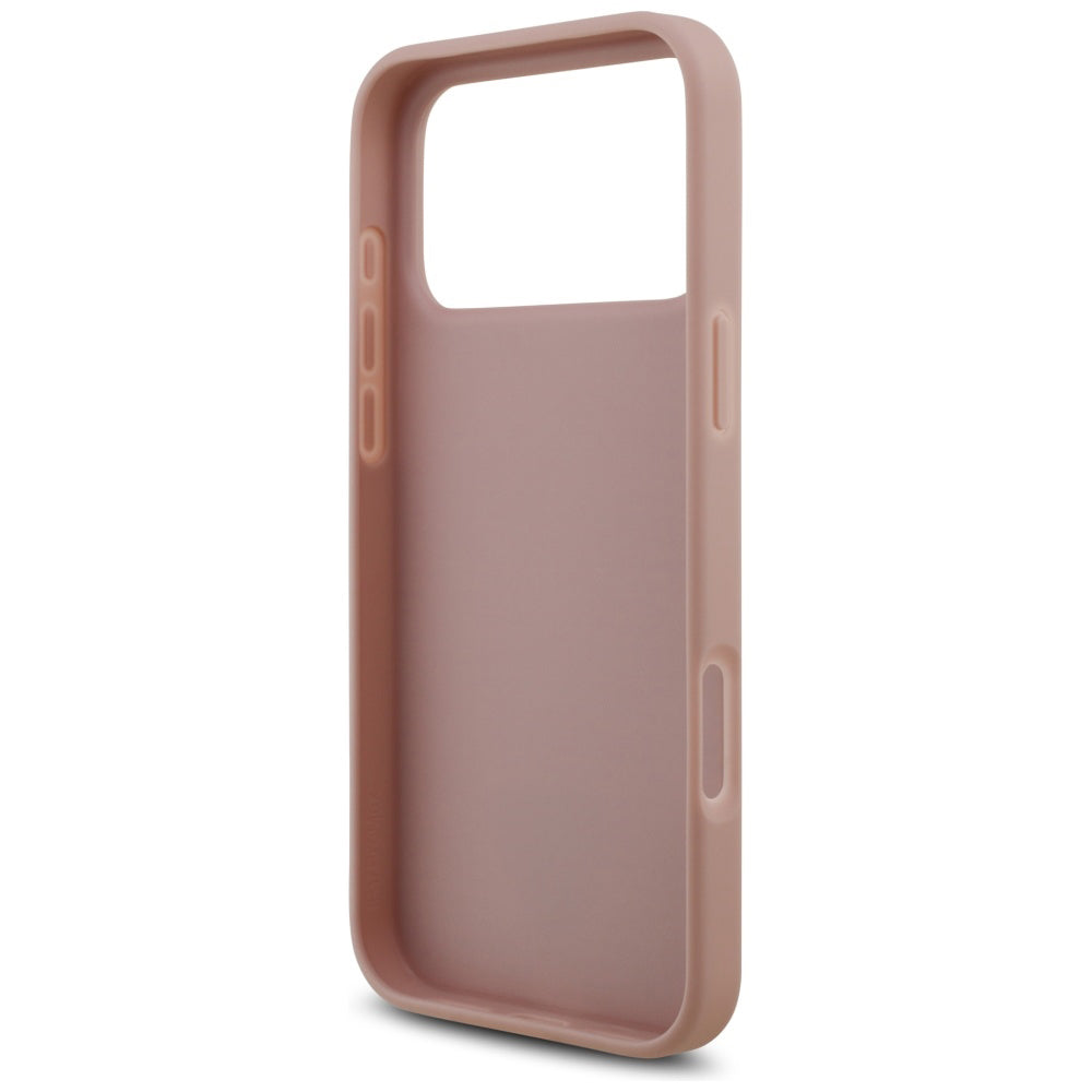 Калъф за Apple iPhone 17 Pro, Guess, Rhinestone Triangle Logo, Розов