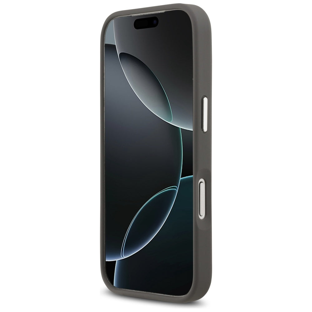 Калъф за Apple iPhone 17 Pro, Karl Lagerfeld, Grained Karl & Choupette's Heads Pins and Logo, Сив