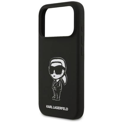 Калъф за Apple iPhone 17 Pro, Karl Lagerfeld, Sketch and Logo Karl, Черен