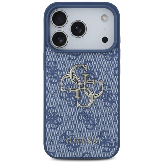 Калъф за Apple iPhone 17 Pro Max, Guess, 4G Big Logo, Син