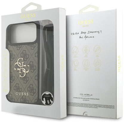Калъф за Apple iPhone 17 Pro Max, Guess, 4G CBDY Big Logo with Cord Strap, Кафяв