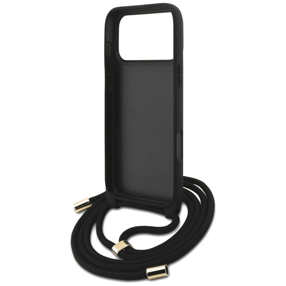 Калъф за Apple iPhone 17 Pro Max, Guess, 4G CBDY Big Logo with Cord Strap, Кафяв