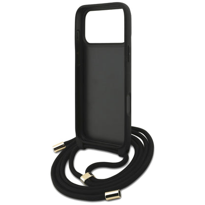 Калъф за Apple iPhone 17 Pro Max, Guess, 4G CBDY Big Logo with Cord Strap, Кафяв