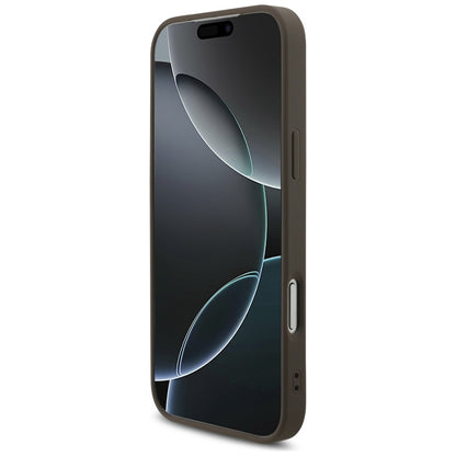 Калъф за Apple iPhone 17 Pro Max, Guess, 4G Classic Logo with Pearl Strap, Кафяв