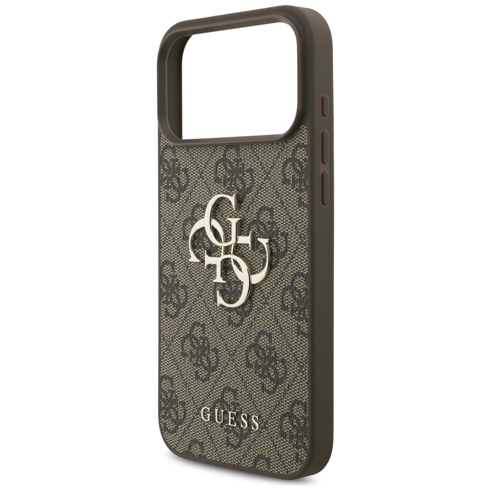 Калъф за Apple iPhone 17 Pro Max, Guess, 4G Classic Logo with Pearl Strap, Кафяв