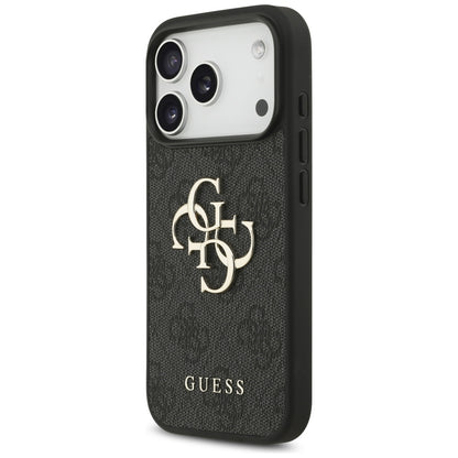 Калъф за Apple iPhone 17 Pro Max, Guess, 4G Classic Logo with Strap, Черен