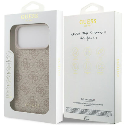 Калъф за Apple iPhone 17 Pro Max, Guess, 4G Classic, Розов