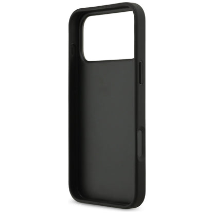 Калъф за Apple iPhone 17 Pro Max, Guess, 4G Grained Big and Classic Logo, Черен
