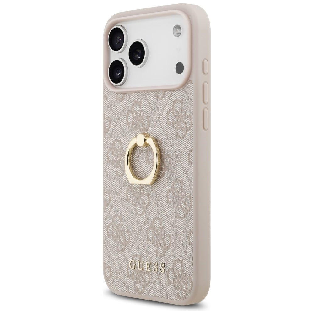 Калъф за Apple iPhone 17 Pro Max, Guess, 4G Ring Stand, Кафяв