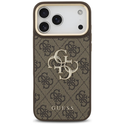 Калъф за Apple iPhone 17 Pro Max, Guess, Big 4G Classic Logo with Big Strap, Кафяв